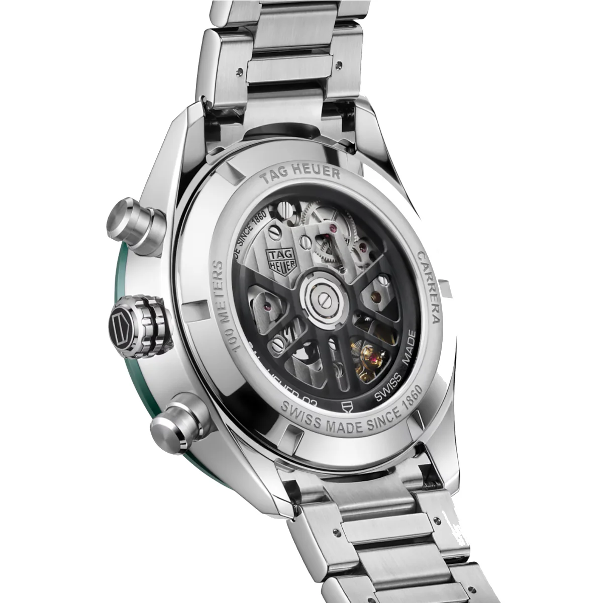 TAG Heuer - Carrera 44 mm Automatic Chronograph Green Dial & Bezel - CBN2A1N.BA0643 - Image 2