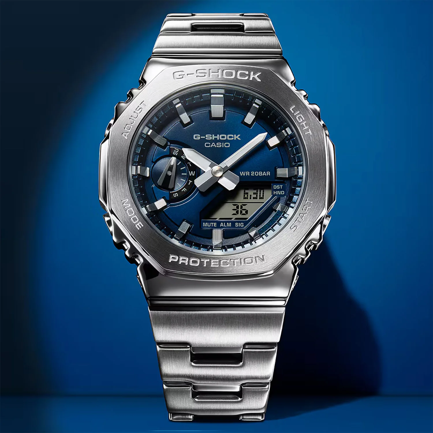 Casio G-Shock G-Steel 2100 Series Navy Blue Dial - GM2110D-2B - Image 4