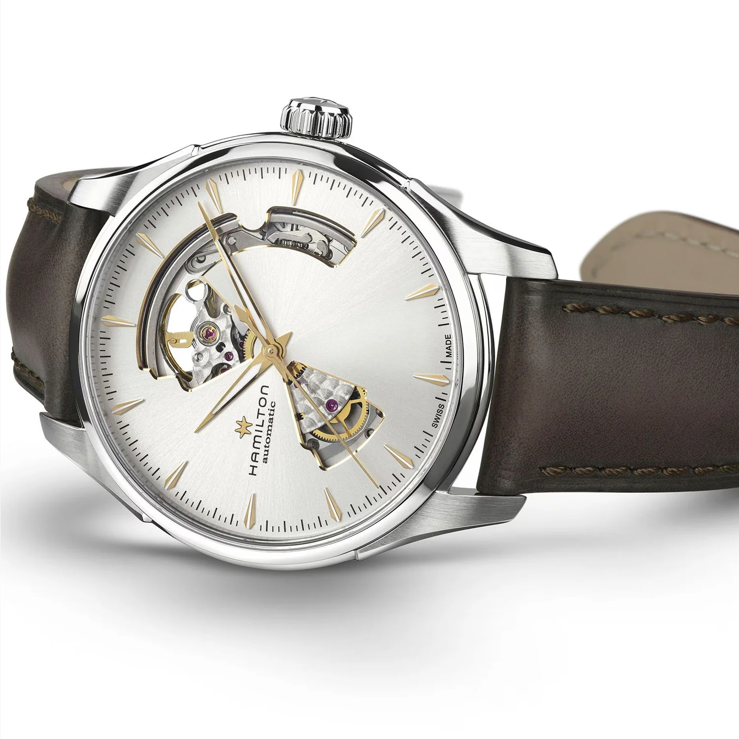 Hamilton - Jazzmaster 40 mm Open Heart Silver Dial Automatic - H32675551 - Image 2