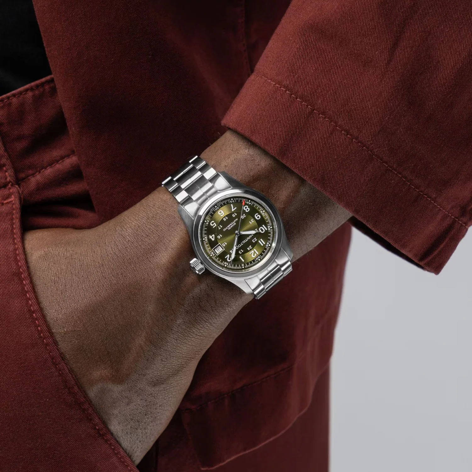 Hamilton - Khaki Field 38 mm Automatic Green Dial - H70455160 - Image 4
