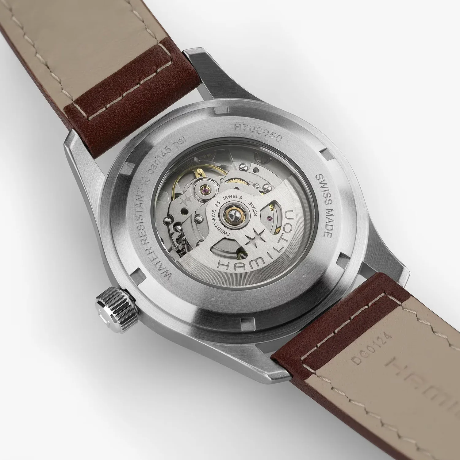Hamilton - Khaki Field 42 mm Automatic Green Dial Leather - H70605560 - Image 2