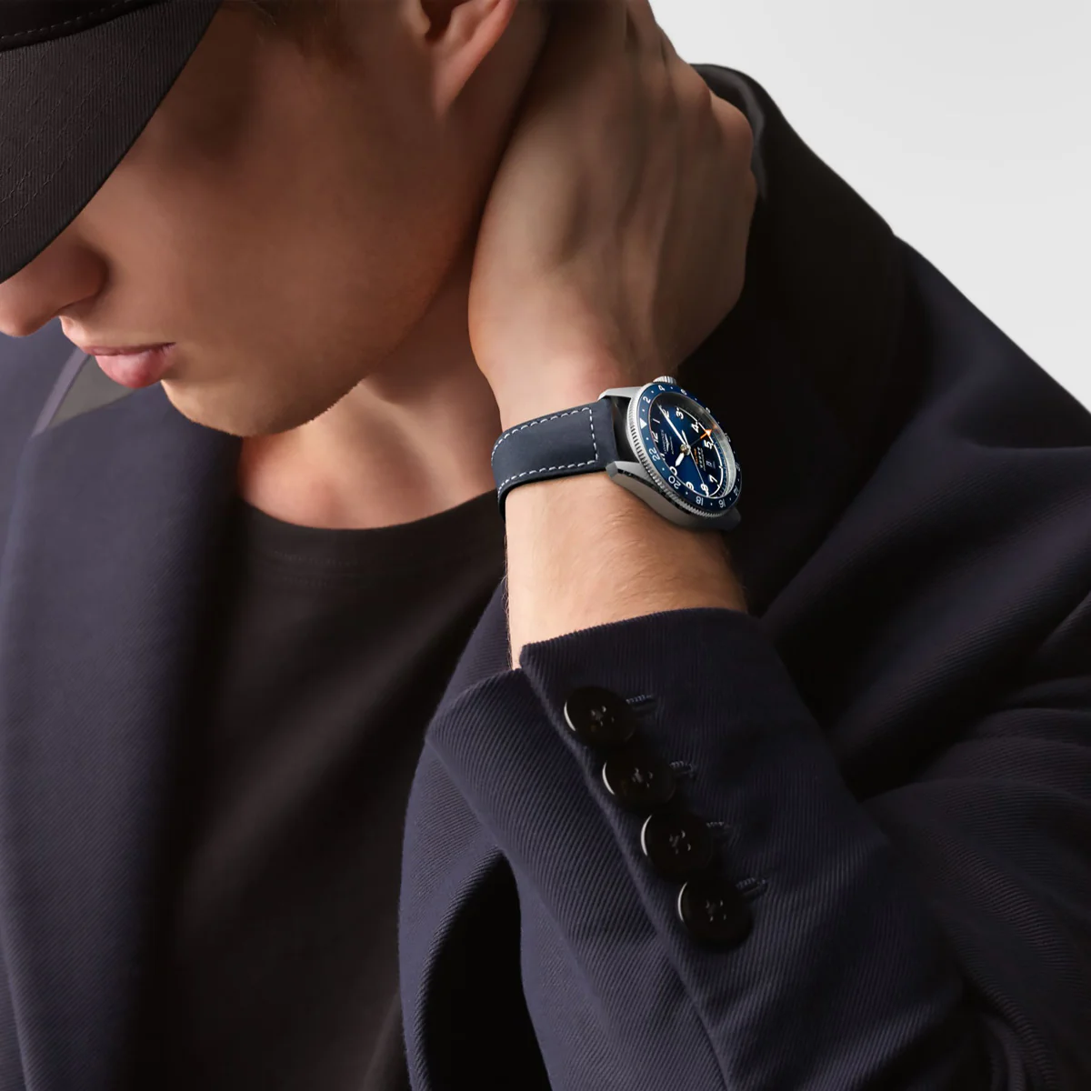 Longines - Spirit Zulu Time GMT 42 mm Blue Dial Stainless Leather - L38124932 - Image 3