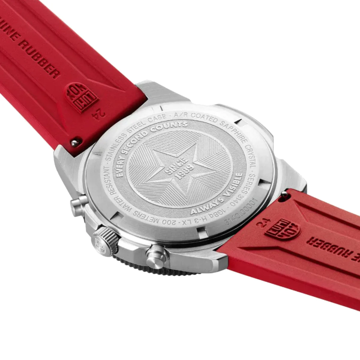Luminox - Pacific Diver Stainless Chronograph Red Rubber Band 44 mm - XS.3155 - Image 3