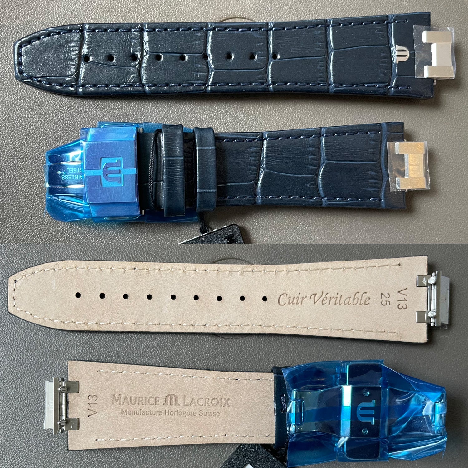 Maurice Lacroix - AIKON 42 mm Blue Calf Leather Strap - ML823-005052 - Image 2
