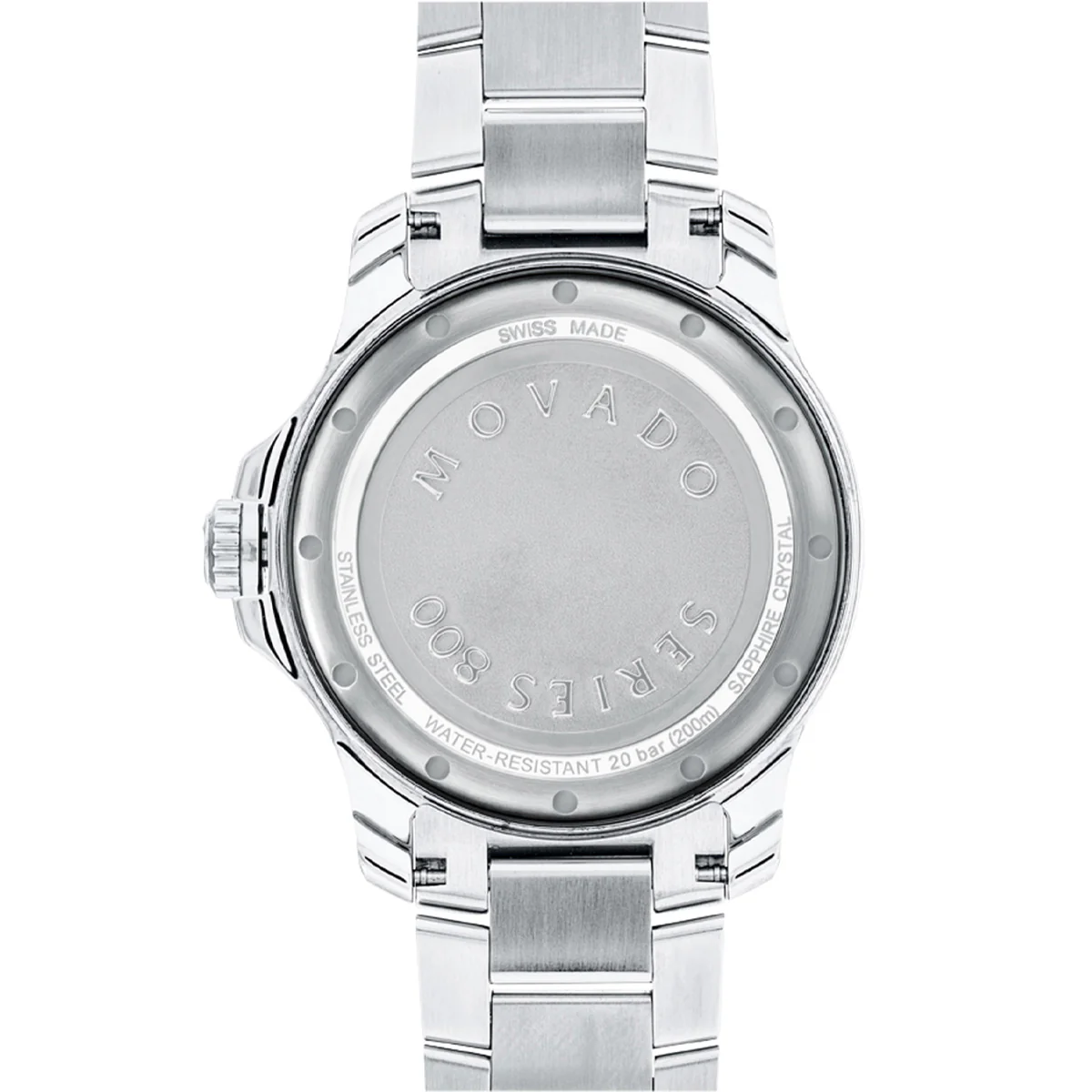 Movado - 800 Series 40 mm Steel Case & Bracelet Black Dial - 2600135 - Image 3