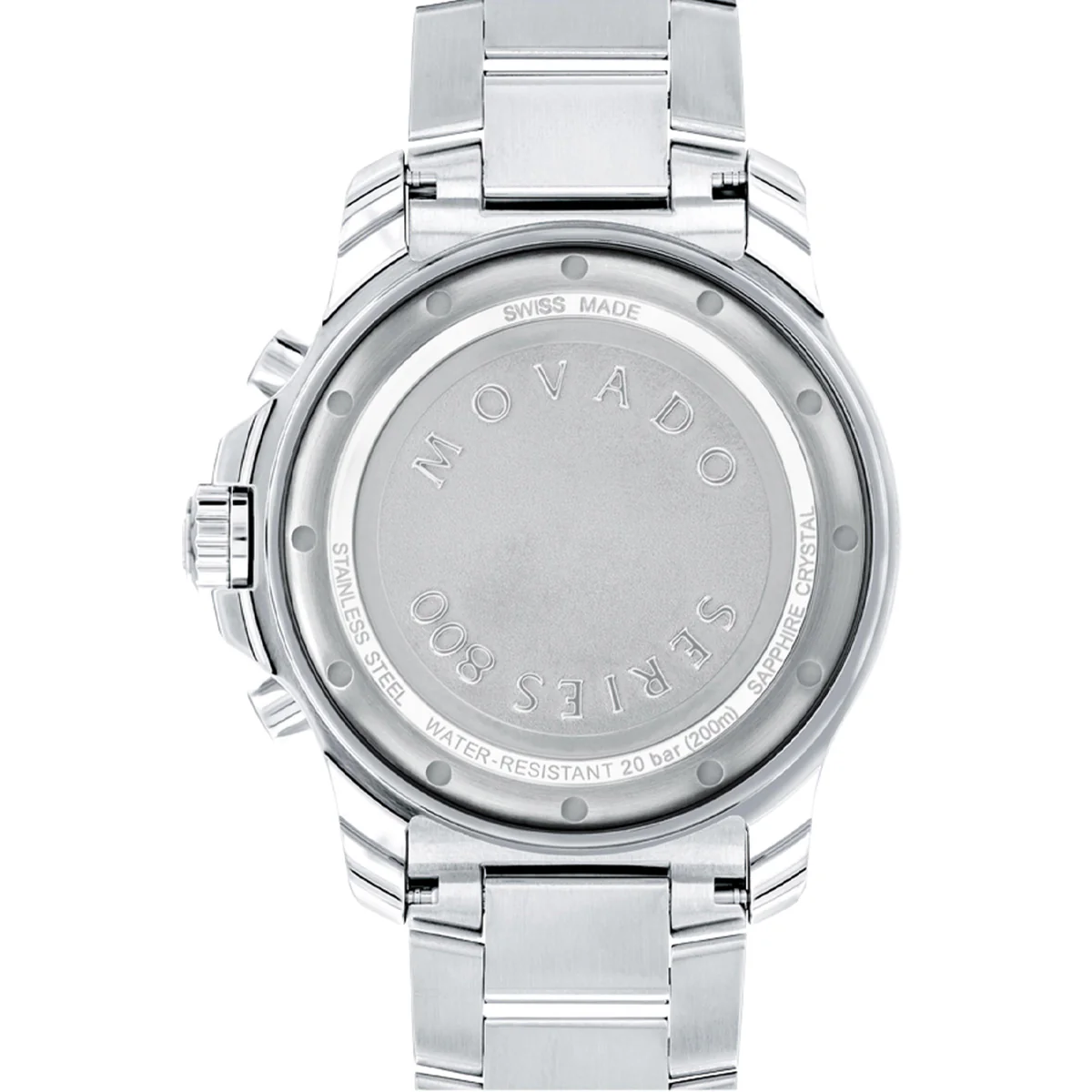 Movado - 800 Series 42 mm Performance Case & Bracelet Black Chronograph Dial - 2600142 - Image 3