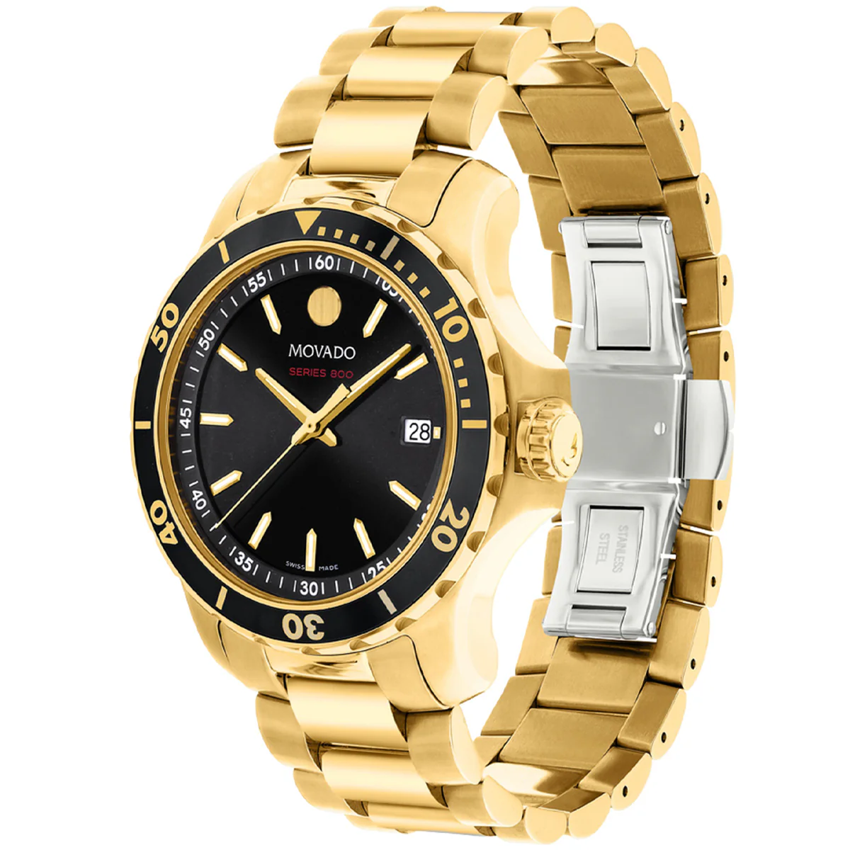 Movado - 800 Series 40 mm Yellow Gold PVD Case Black Dial - 2600145 - Image 2