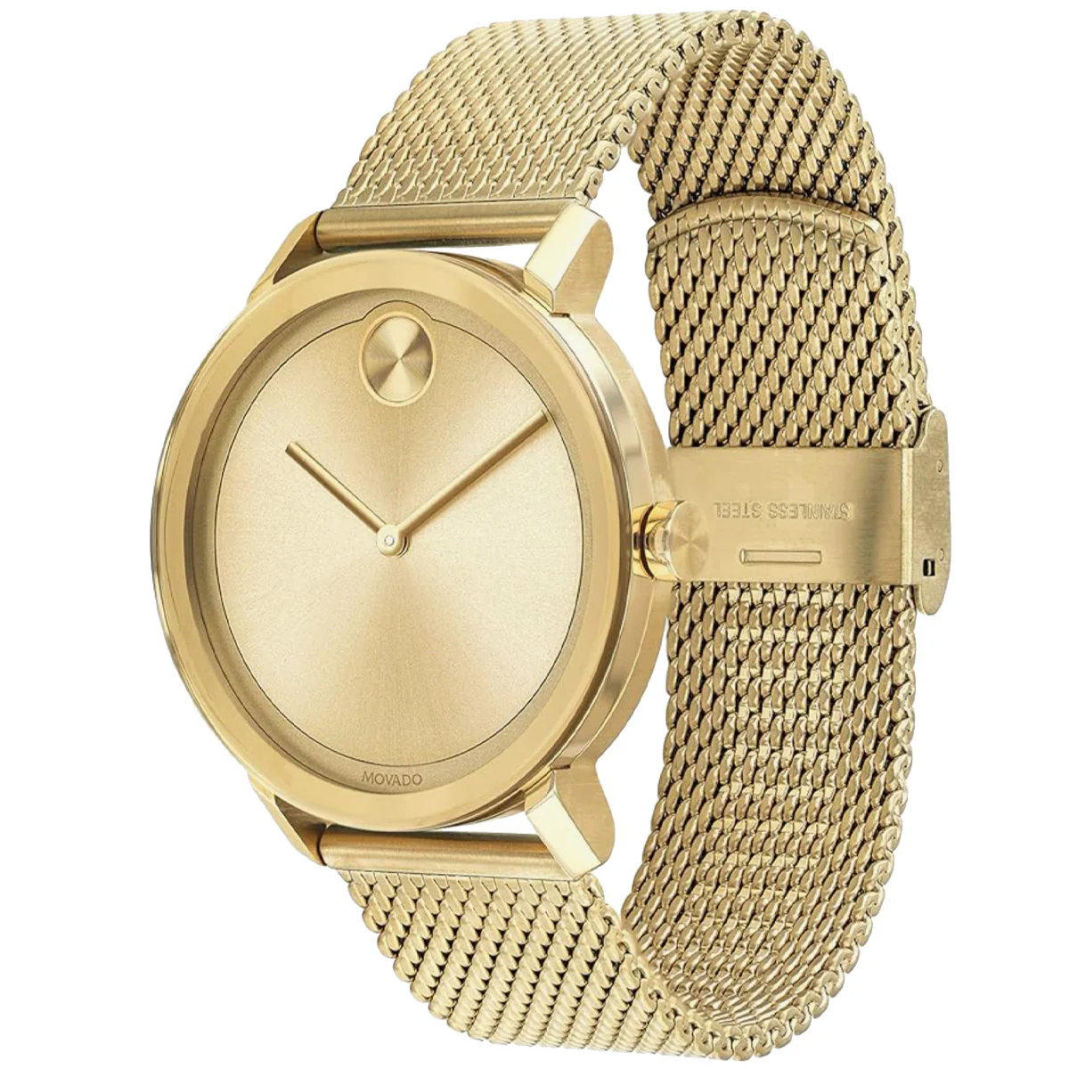 Movado - Bold 40 mm Yellow Gold Ion Plated Mesh Bracelet - 3600560 - Image 2