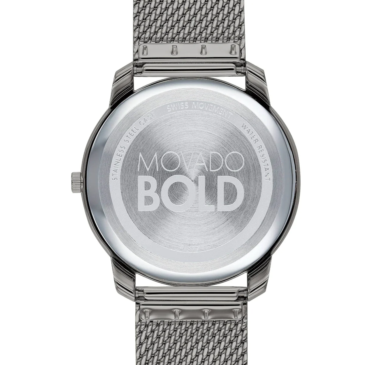 Movado - Bold 42 mm Thin Stainless Grey Ion Plated Case Mesh Bracelet - 3600599 - Image 2