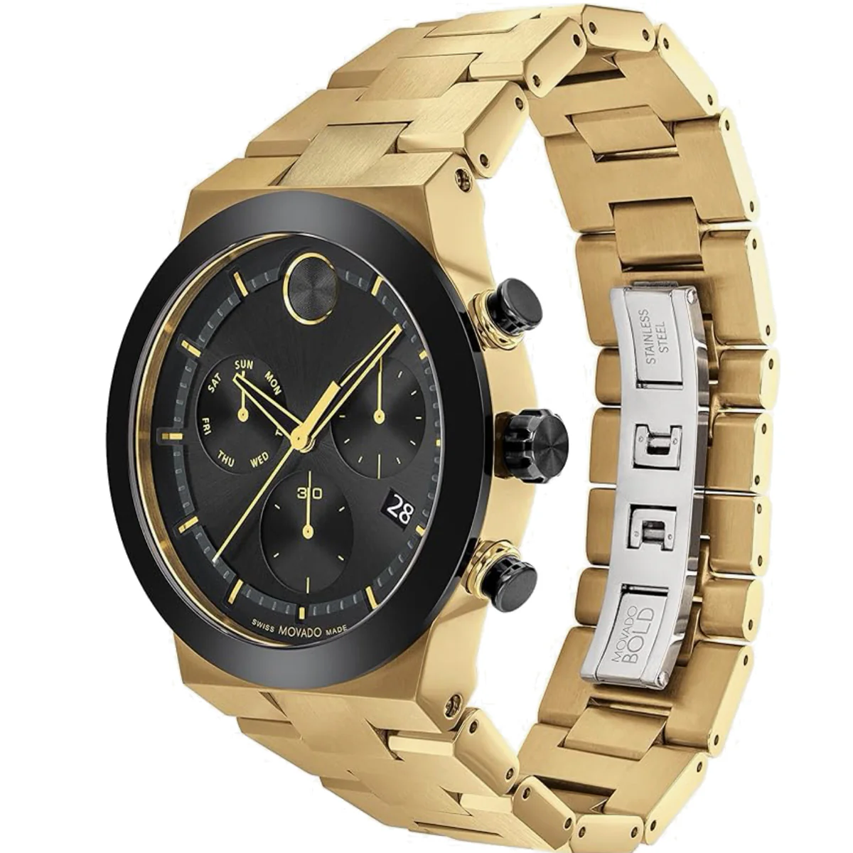 Movado - Bold Fusion 44 mm Chronograph Pale Gold PVD Plated - 3600858 - Image 2