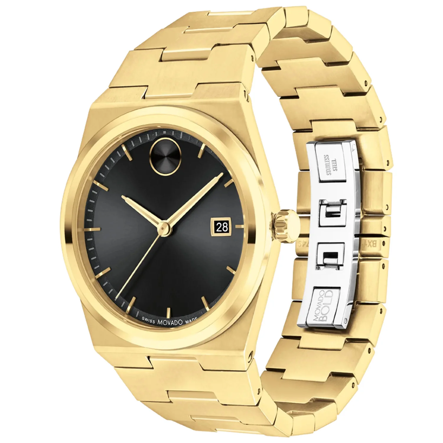 Movado - Bold Quest 40 mm Gold PVD Black Dial - 3601223 - Image 4