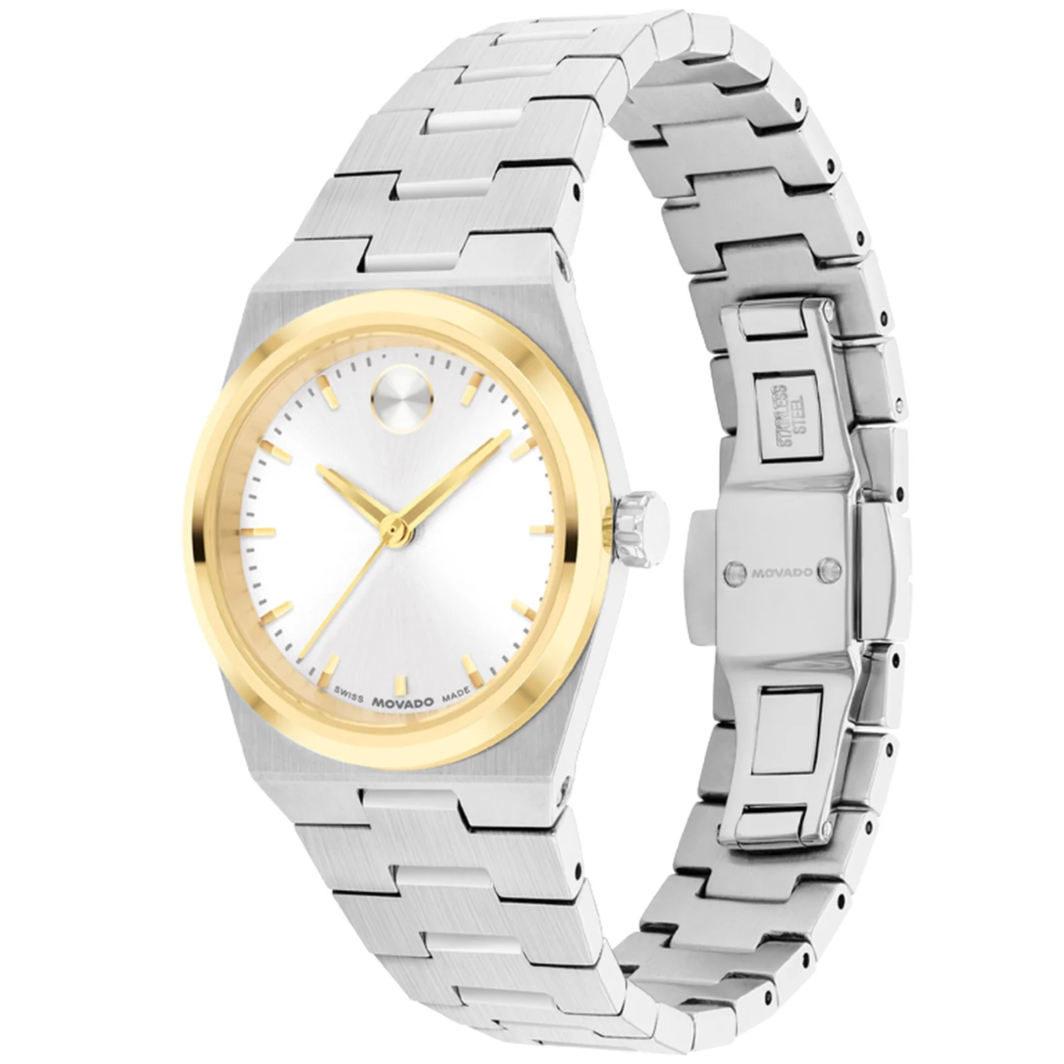 Movado - Bold Quest Mini 28 mm Two-Tone Case White Dial - 3601291 - Image 2