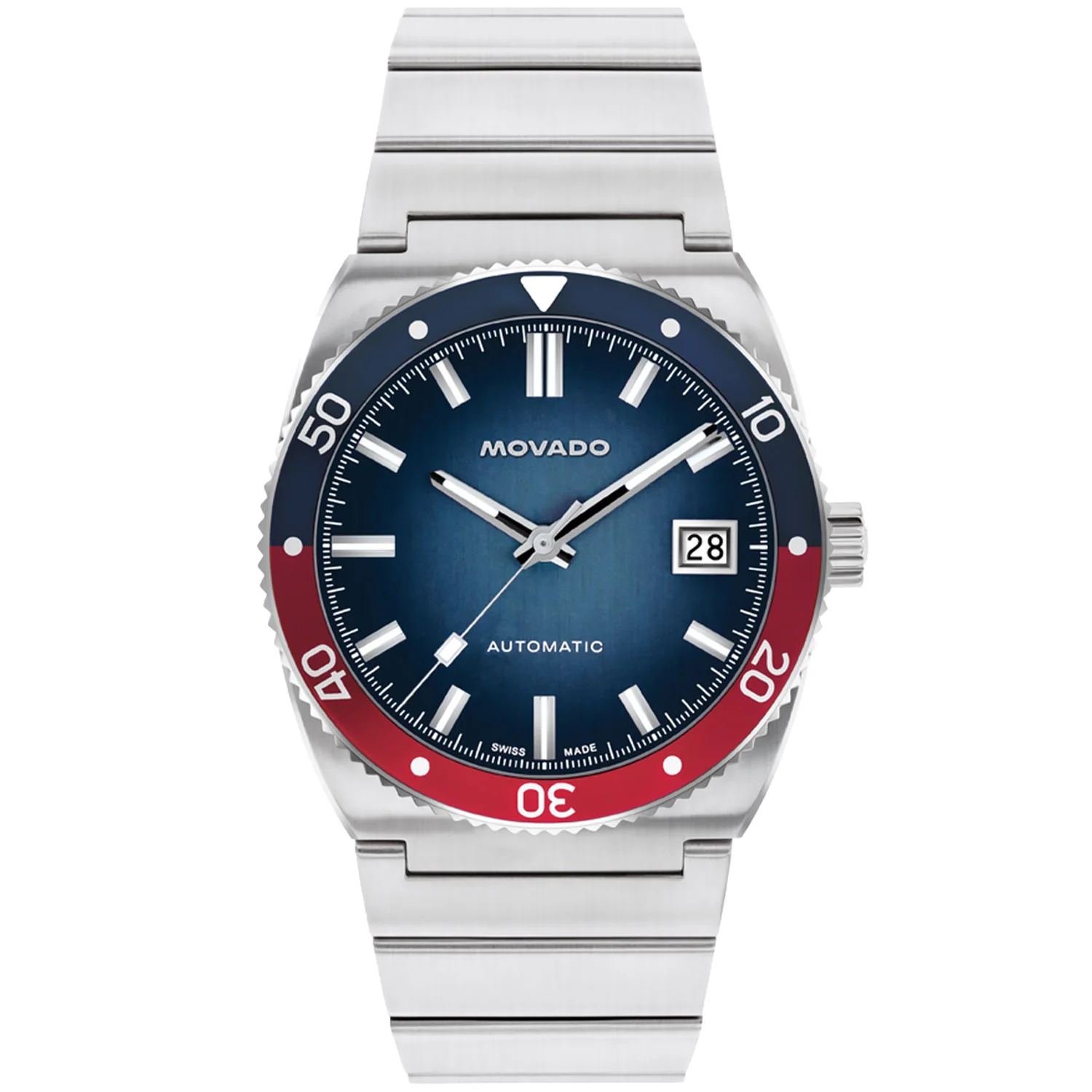 Movado - Heritage Series Ondoplan 39 mm Blue Dial Automatic - 3650242