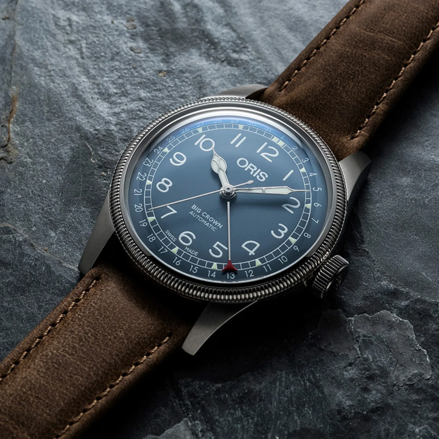 Oris - Big Crown 40 mm Pointer Date Blue Dial - 0175477854065-0762010 - Image 4