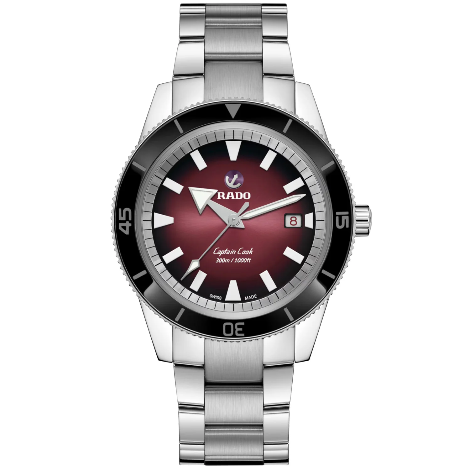Rado - Captain Cook 42 mm Gradient Black & Dark Red Dial Automatic - R32105353