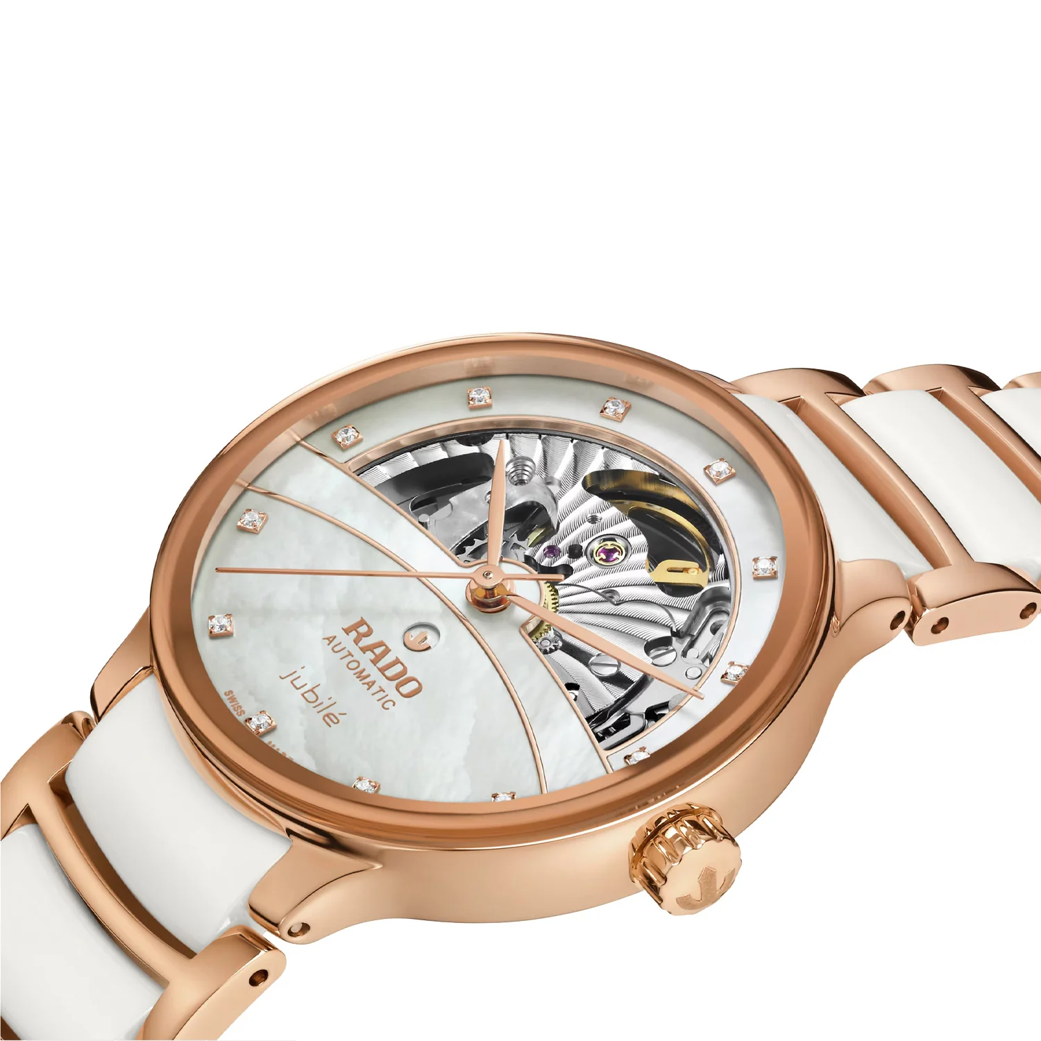 Rado - Centrix 35 mm Automatic Diamonds Moth of Pearl Open Heart - R30029922 - Image 3