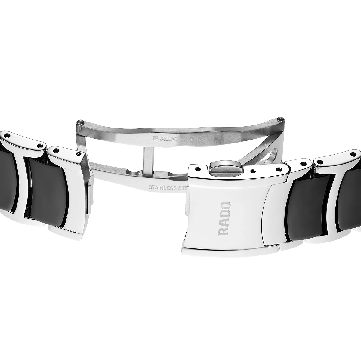 Rado - Centrix 39.5 mm Diamonds Stainless Ceramic Bracelet - R30021712 - Image 4