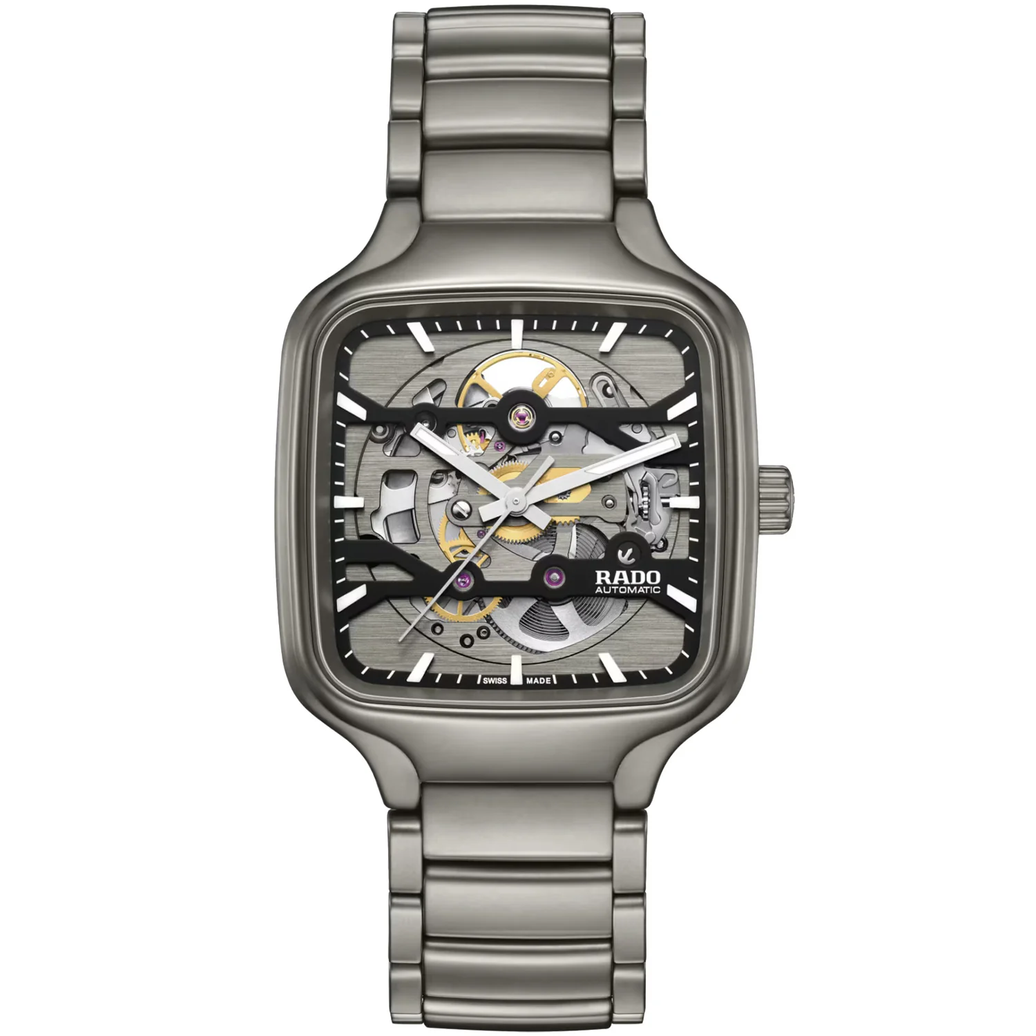 Rado - True Square 38 mm Automatic Matte Ceramic Skeleton - R27196152