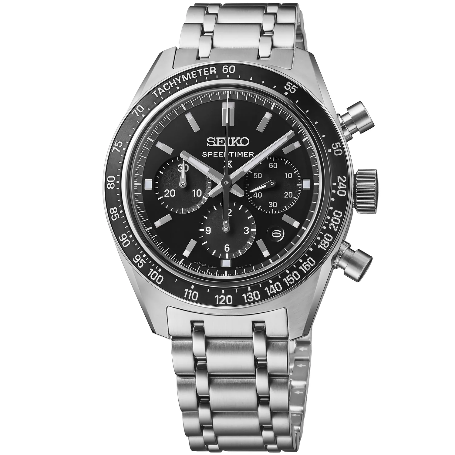 Seiko - Speedtimer Black Dial 42 mm Mechanical Chronograph - SRQ055