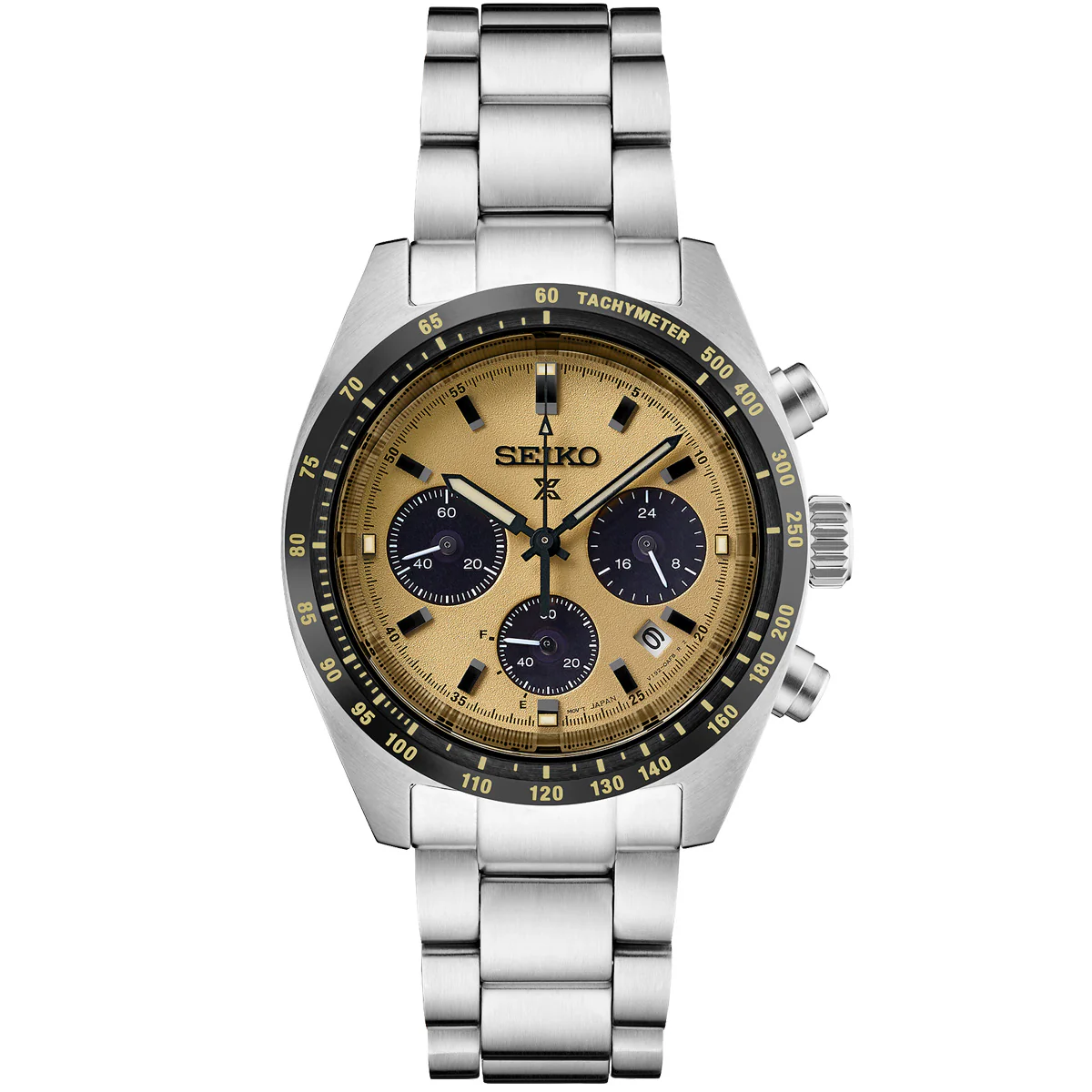 Seiko - Speedtimer Prospex Solar Chronograph Gold Dial Stainless Steel - SSC817