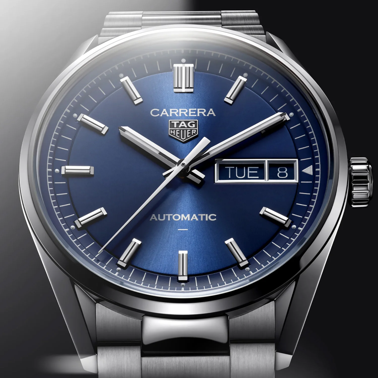 TAG Heuer - Carrera 41 mm Day-Date Automatic Blue Sunray Dial - WDA2112.BA0043 - Image 5
