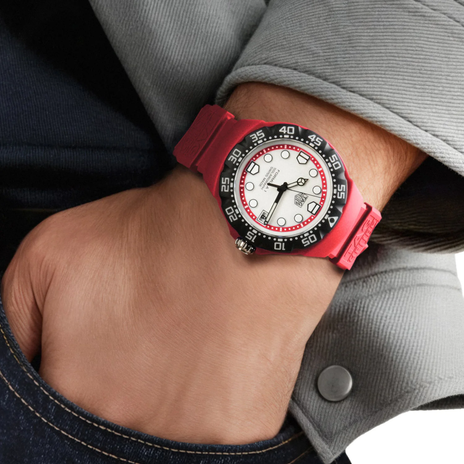 TAG Heuer - Formula 1 Solargraph 38 mm Red TH-Polylight Case - WBY1161.FT8086 - Image 4