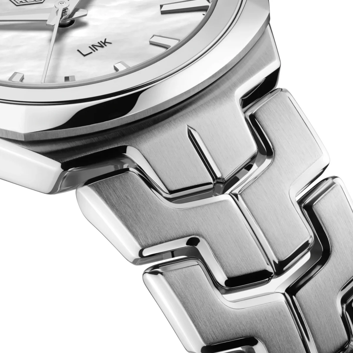 TAG Heuer - Link 32 mm Mother of Pearl Women's Stainless Bracelet - WBC1310.BA0600 - Image 4
