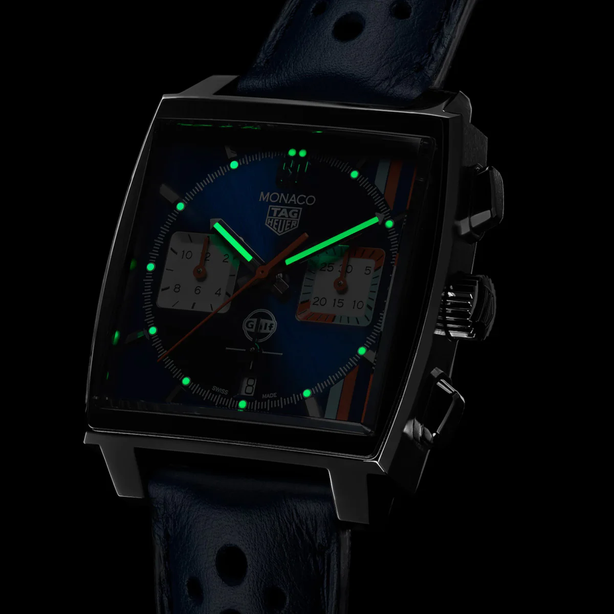 TAG Heuer - Monaco Blue Dial X Gulf R02 Automatic 39 mm Chronograph - CBL2115.FC6494 - Image 4