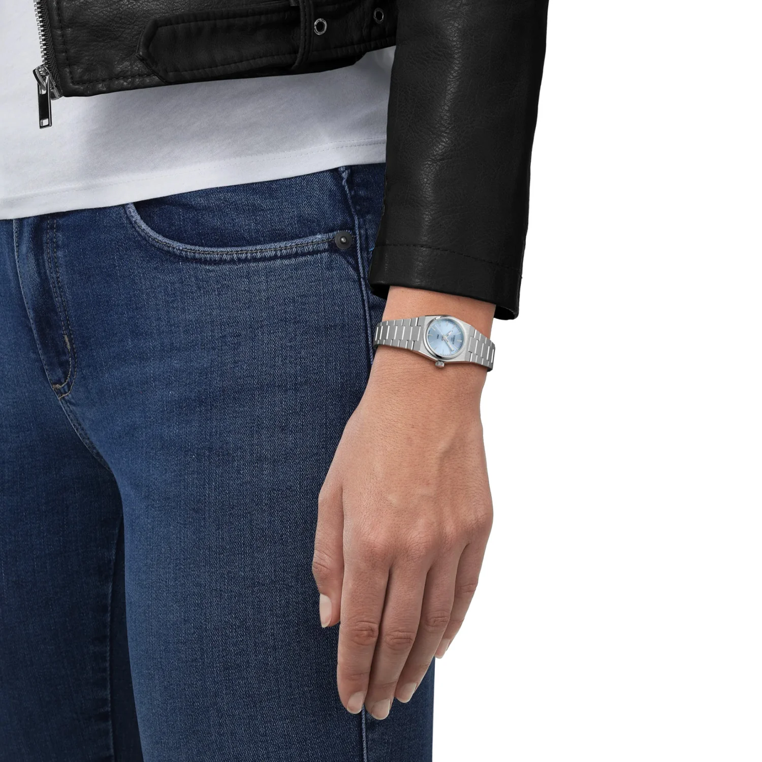 Tissot - PRX 25 mm Ice Blue Dial Women's - T1370101135100 - Image 3