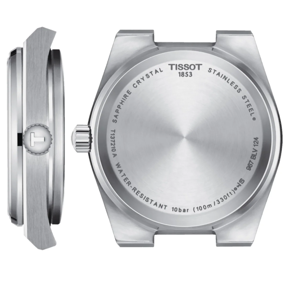 Tissot - PRX 35 mm Quartz White Mother of Pearl Dial Stainless Bracelet Date - T1372101111100 - Image 2