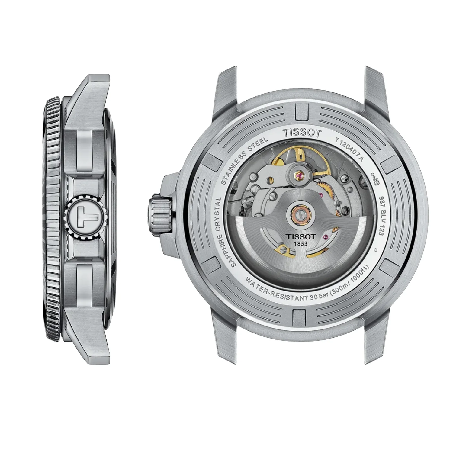 Tissot - Seastar 1000 Powermatic 80 Diver 43 mm Date Blue Dial Steel Bracelet - T1204071104103 - Image 2