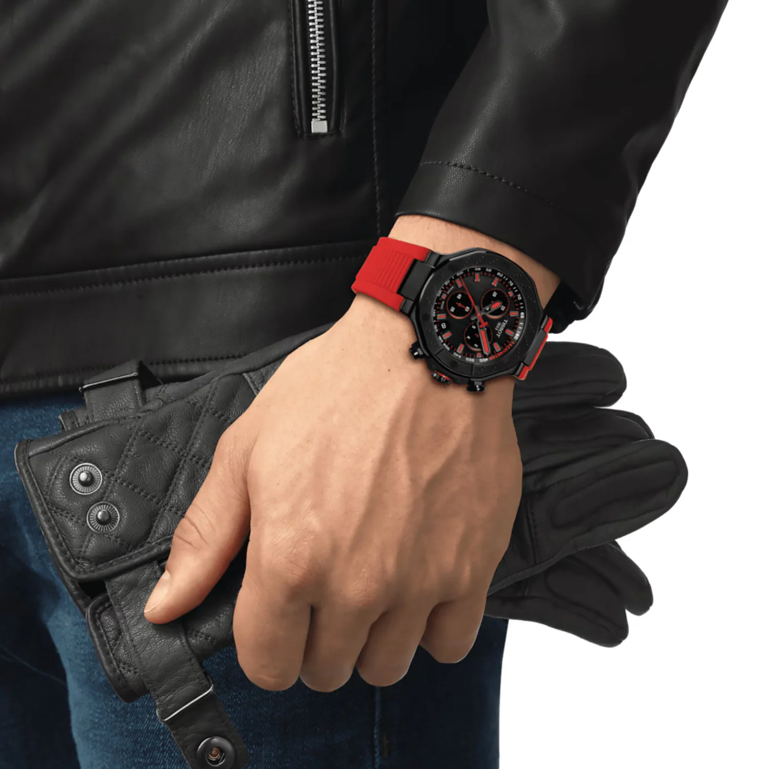 Tissot - T-Race Quartz Chronograph Red Silicone Strap - T1414173706101 - Image 4